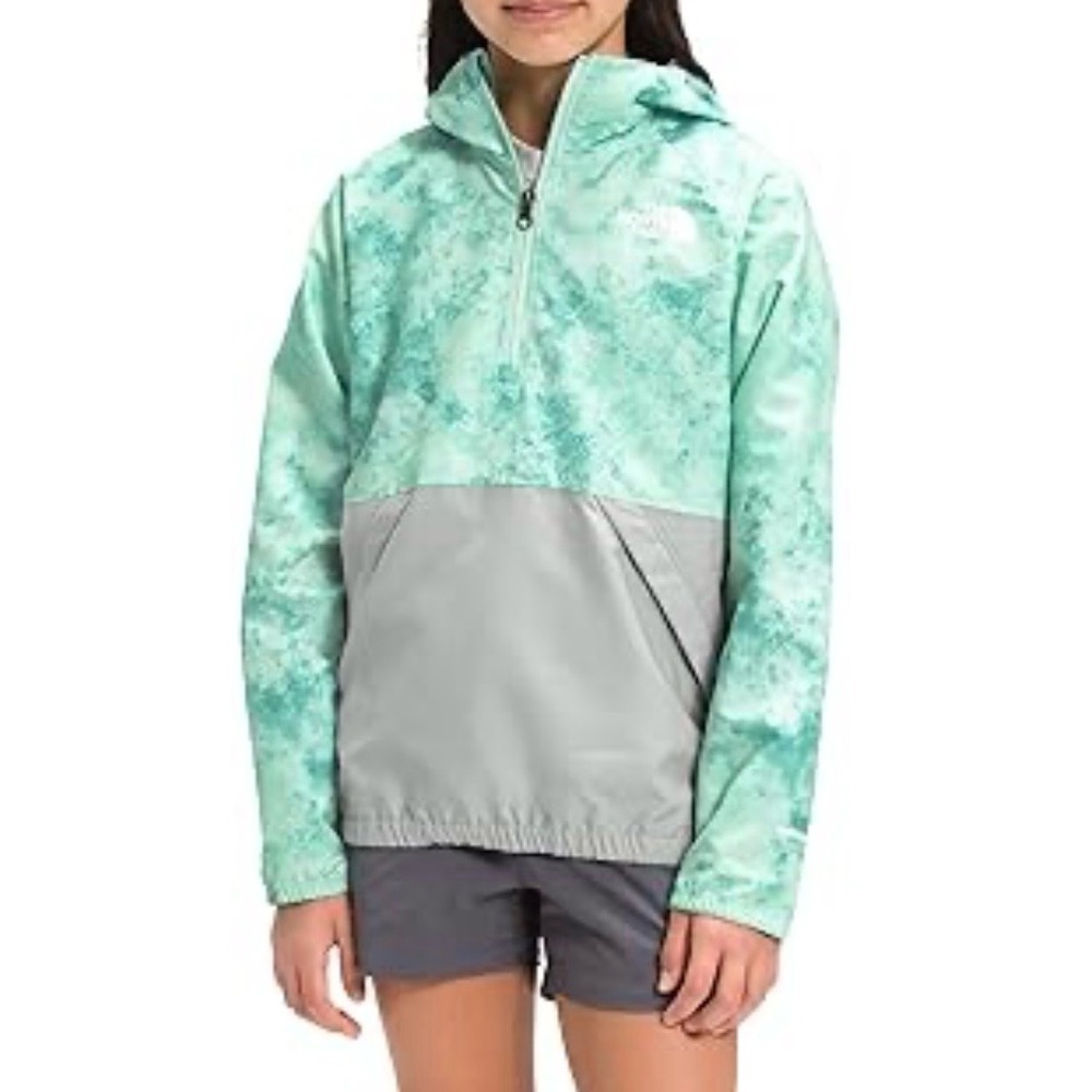 The North Face Packable Wind Jacket Misty Jade Youth Size XS / 6 New NWT